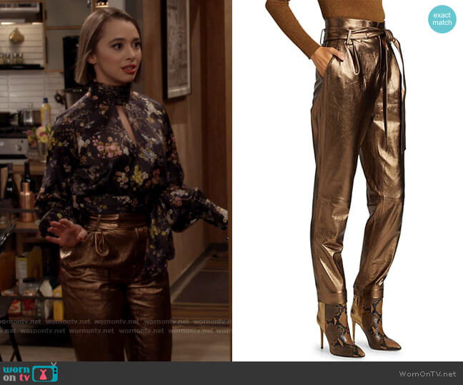 Alice + Olivia Gabrielle Pants worn by Celia (Emma Caymares) on Call Your Mother