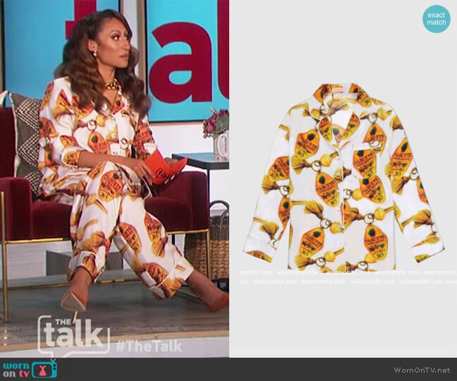 Chateau Silk Blouse by Aliette worn by Elaine Welteroth on The Talk