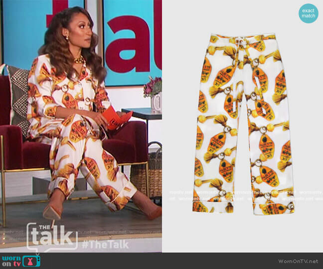 Chateau Silk Pant by Aliette worn by Elaine Welteroth on The Talk