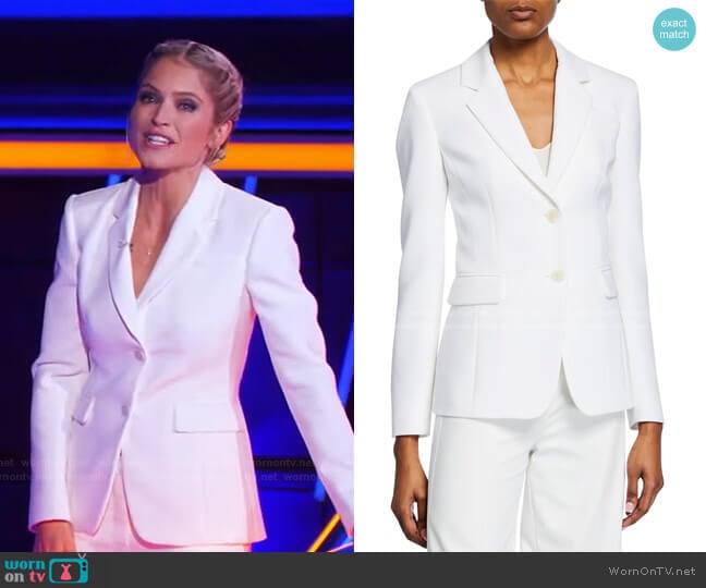 Two-Button Crepe Blazer by Altuzarra worn by Sara Haines on The Chase