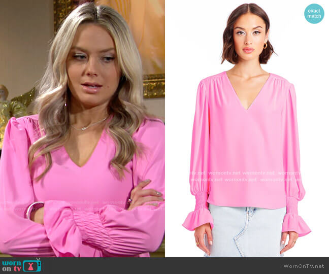 Amanda Uprichard Cressida Top worn by Abby Newman (Melissa Ordway) on The Young and the Restless