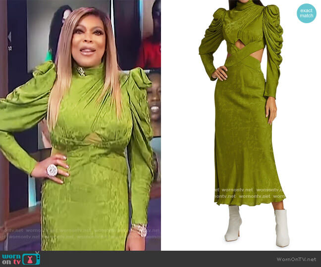 WornOnTV: Wendy’s green puff sleeve dress on The Wendy Williams Show ...