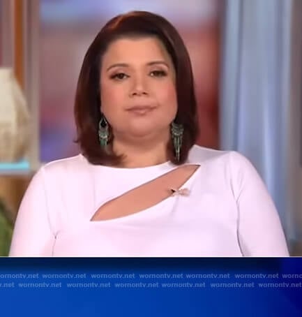 Ana’s white cutout top on The View