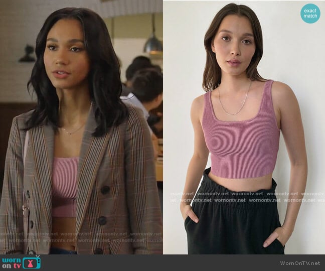 Sculpt Knit Tank by Babaton at Aritzia worn by Layla Keating (Greta Onieogou) on All American