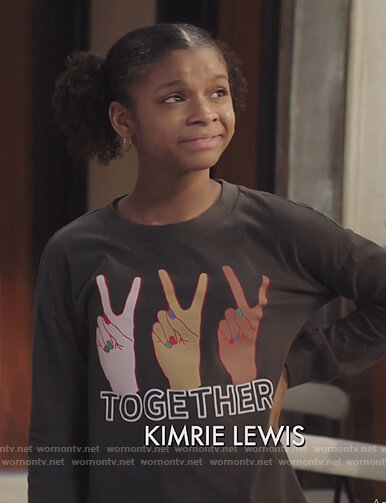 Aubrey’s together peace graphic tee on Kenan