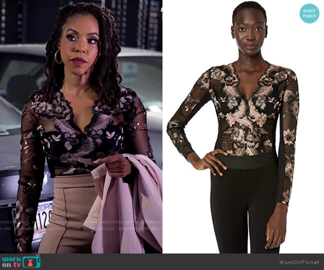 Wornontv Andis Floral Embroidered Mesh Top On Tyler Perrys Sistas