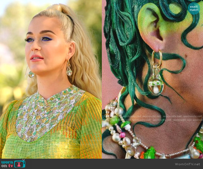 Beepy Babes Mushroom Earrings by Beepy Bella worn by Katy Perry on American Idol