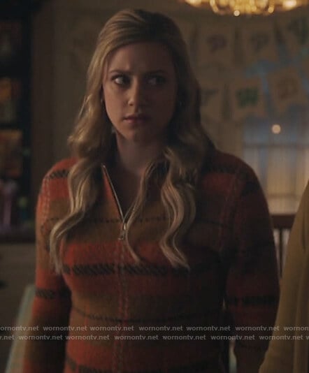 Betty's orange plaid sweater on Riverdale