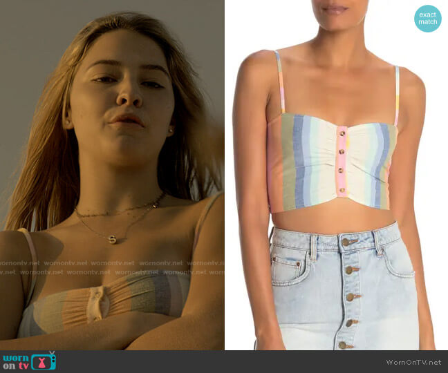 Lucky Brand Printed Lace-Trim Tank Top worn by Sarah Cameron (Madelyn  Cline) as seen in Outer Banks (S03E06)