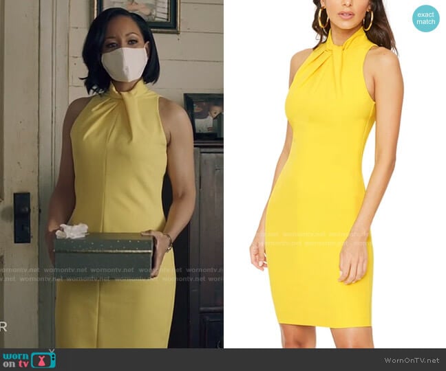 Black Halo Zana Sheath worn by Charley Bordelon West (Dawn-Lyen Gardner) on Queen Sugar