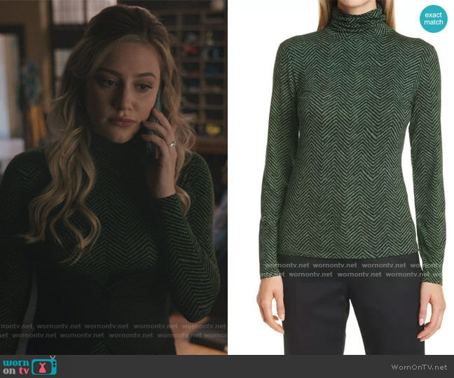 Cemerie Turtleneck Top by BOSS worn by Betty Cooper (Lili Reinhart) on Riverdale