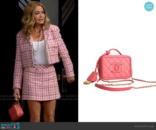 Chanel Caviar Square Sized Bag worn by Shauna Fulton (Denise Richards) on The Bold and the Beautiful