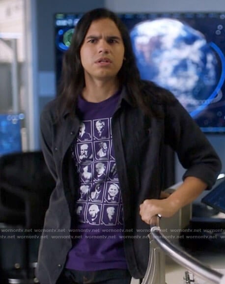 Cisco’s purple scientists graphic t-shirt on The Flash