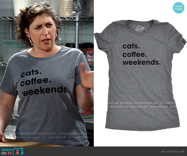 cats coffee weekends shirt