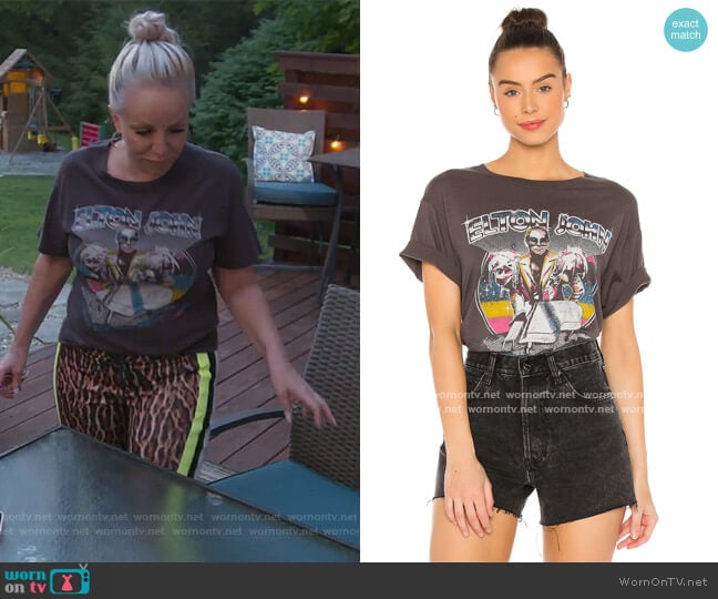 Elton John On Tour Boyfriend Tee by Day Dreamer worn by Margaret Josephs on The Real Housewives of New Jersey