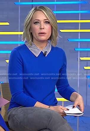 Dylan’s blue collared sweater on Today