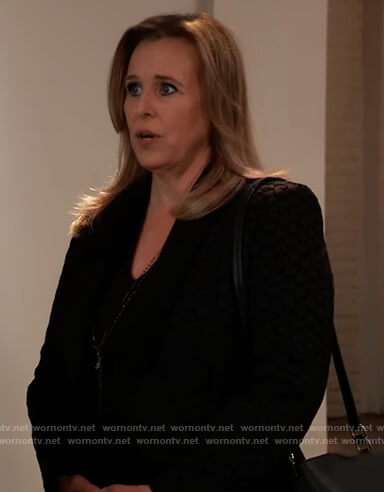 Laura’s black blazer on General Hospital