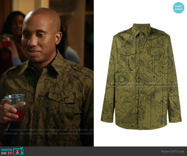 Astral print shirt by Givenchy worn by Gary Williams (Chris Redd) on Kenan