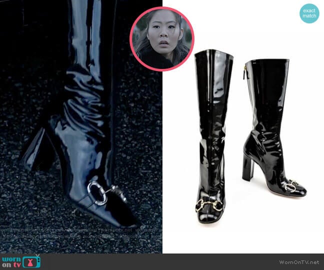 Gucci Horsebit Calf Boots worn by Mary Hamilton (Nicole Kang) on Batwoman