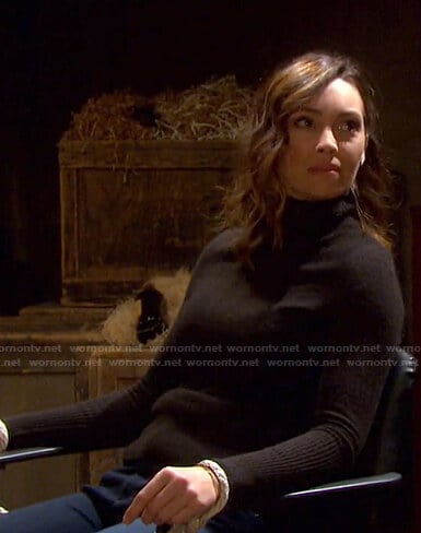 Gwen's black turtleneck sweater on Days of our Lives