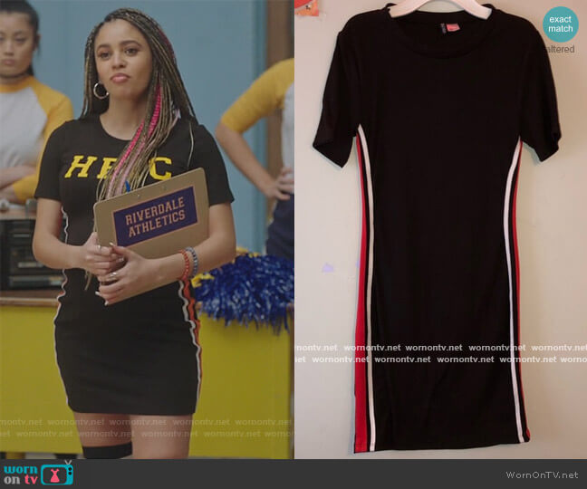 Black Bodycon Dress by Divided at H&M worn by Toni Topaz (Vanessa Morgan) on Riverdale