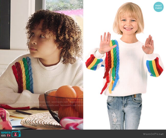 Hannah Banana Rainbow Sweater worn by Bridget Williams (Dannah Lane) on Kenan