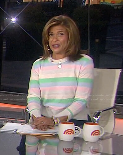 Hoda’s striped sweater on Today