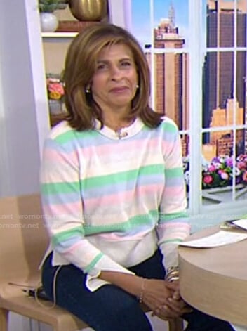 Hoda’s striped sweater on Today