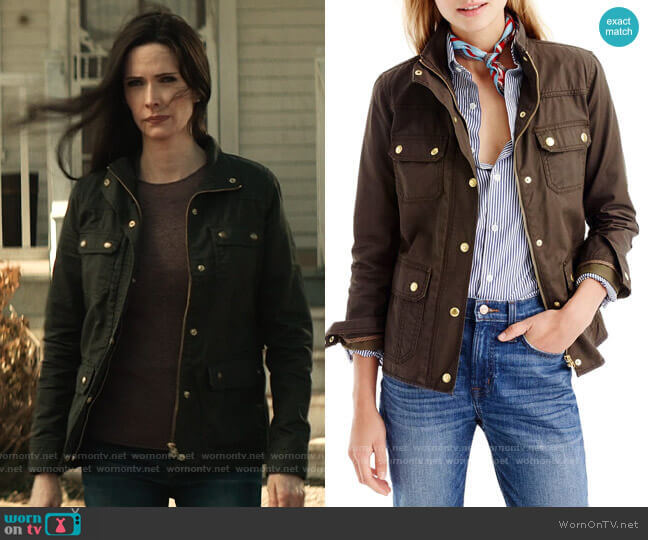 J. Crew The Downtown Field Jacket in Mossy Brown worn by Lois Lane (Elizabeth Tulloch) on Superman and Lois