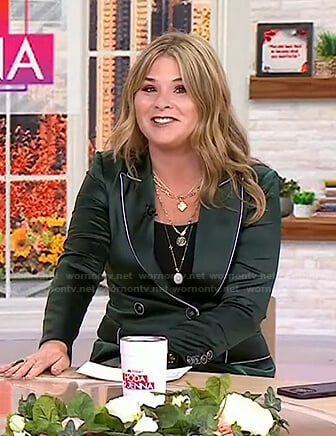 Jenna’s green satin blazer on Today