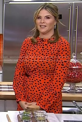 Jenna's orange polka dot midi dress on Today
