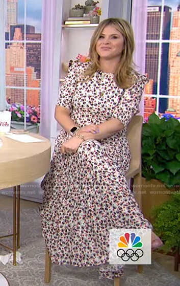 Jenna’s white floral maxi dress on Today