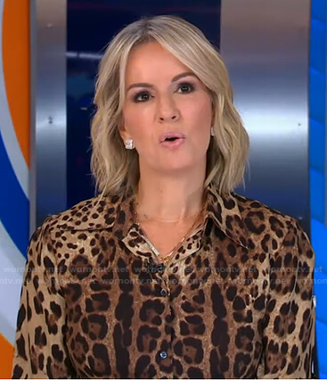 Dr. Jennifer Ashton’s leopard print blouse on Good Morning America