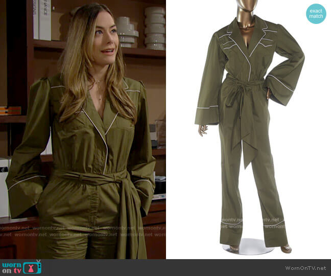 Johanna Ortiz Yerba Jumpsuit worn by Hope Logan (Annika Noelle) on The Bold and the Beautiful