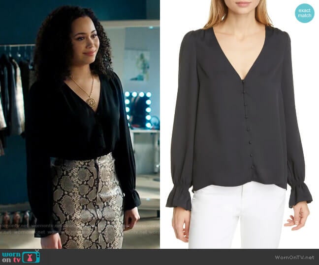 Joie Bolona Top worn by Macy Vaughn (Madeleine Mantock) on Charmed