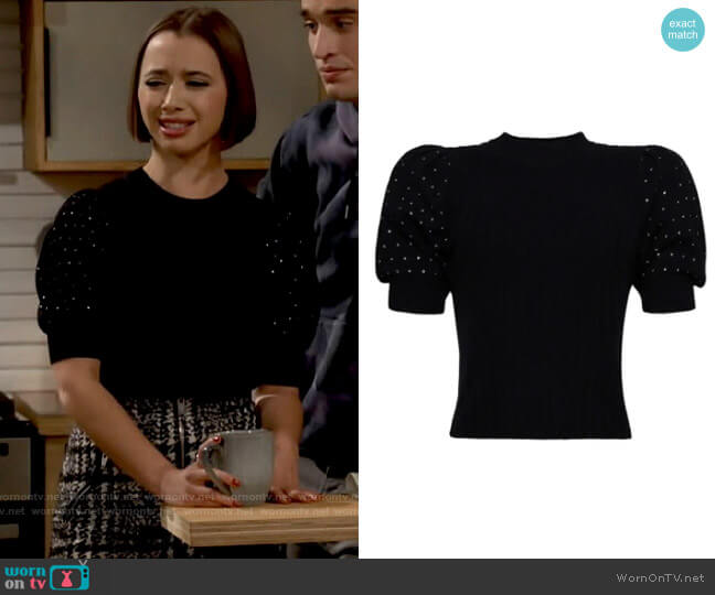 Jonathan Simkhai Daphne Sweater worn by Celia (Emma Caymares) on Call Your Mother