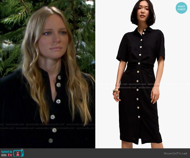 Button Front Shirtdress by Kate Spade worn by Abigail Deveraux (Marci Miller) on Days of our Lives