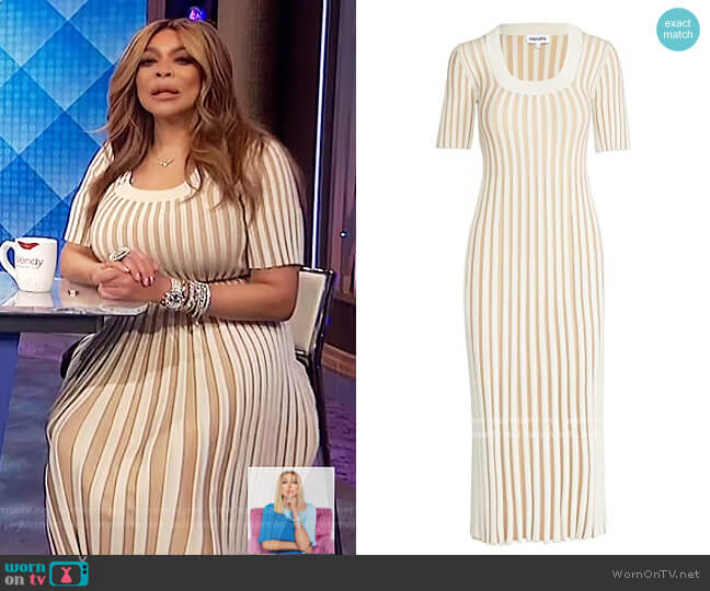 Pleated Dress by Kenzo worn by Wendy Williams on The Wendy Williams Show