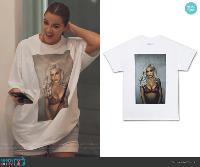 Kyle Jenner Graphic Tee by Kylie Jenner worn by Khloe Kardashian on Keeping Up with the Kardashians