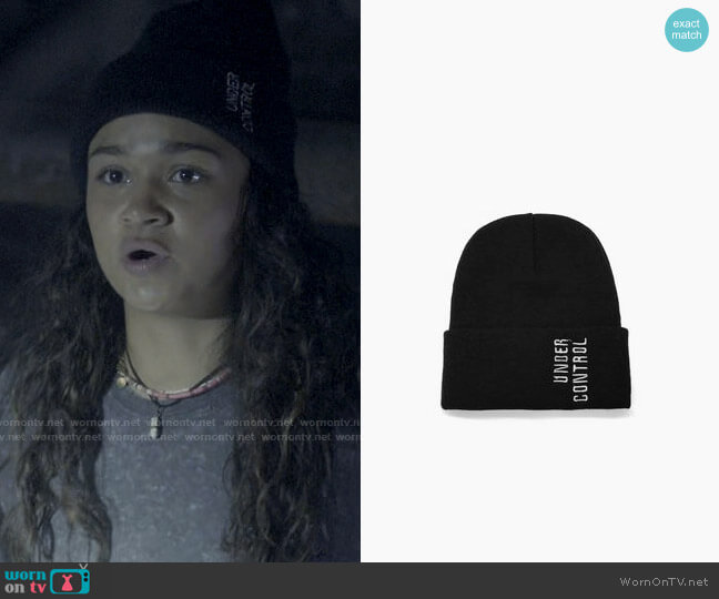 Lethal Dreams Under Control Beanie worn by Kiara Carrera (Madison Bailey) on Outer Banks