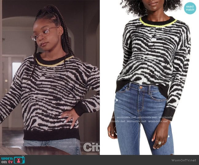 WornOnTV: Diane’s zebra print sweater on Black-ish | Marsai Martin ...