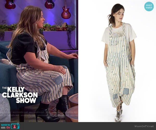 Frankie Overalls by Magnolia Pearl worn by Kelly Clarkson on The Kelly Clarkson Show