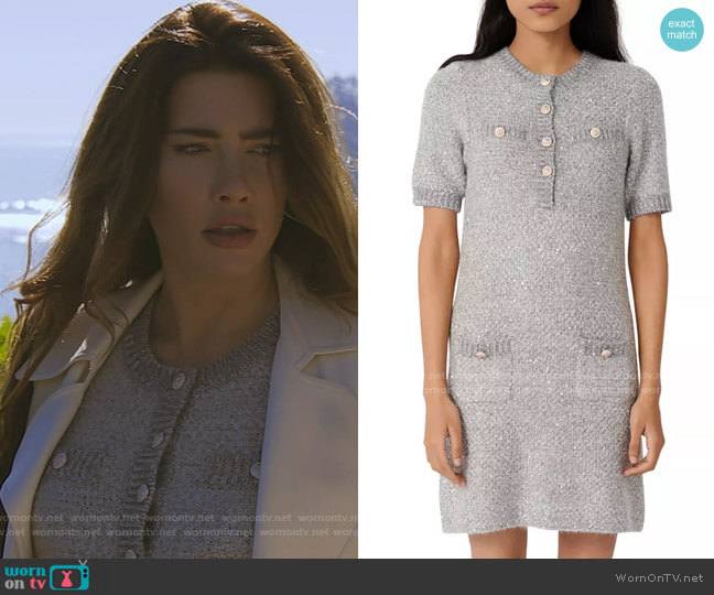 Maje Raveno Dress worn by Steffy Forrester (Jacqueline MacInnes Wood) on The Bold and the Beautiful