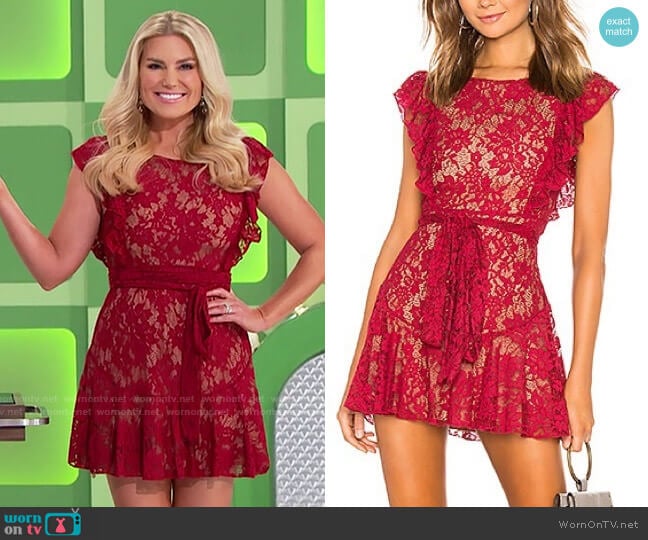 Majorelle Marnie Lace Dress worn by Rachel Reynolds on The Price is Right