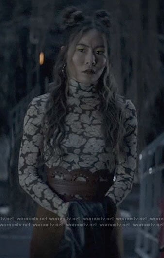 Mary’s floral turtleneck top on Batwoman