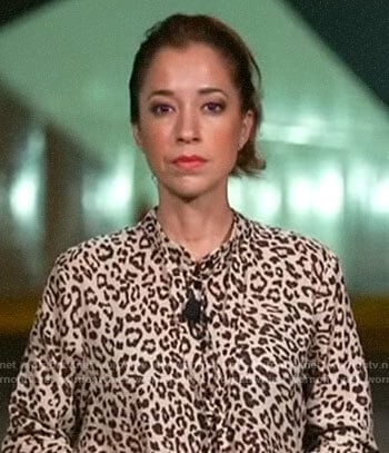 Mireya Villarreal’s leopard print blouse on CBS This Morning