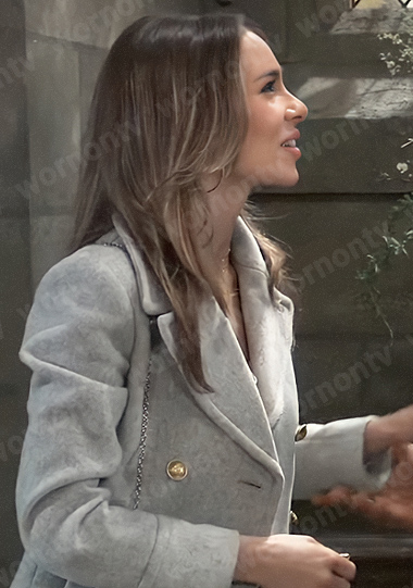 Molly’s grey coat with gold buttons on General Hospital