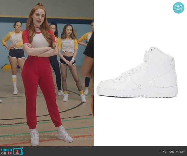 White Air Force 1 High 07 Sneakers by Nike worn by Cheryl Blossom (Madelaine Petsch) on Riverdale
