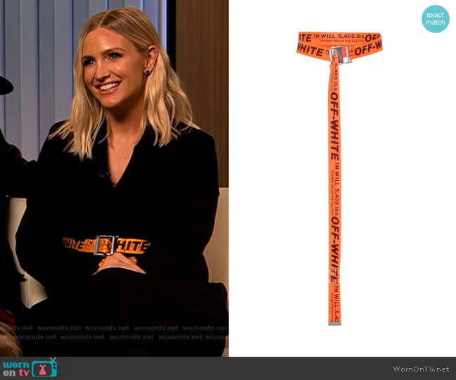 Industrial Belt by Off-White worn by Ashlee Simpson on The Drew Barrymore Show