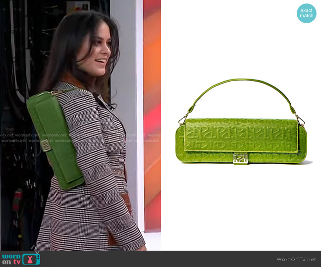 Panera Baguette Bag in Green worn by Donna Farizan on Today